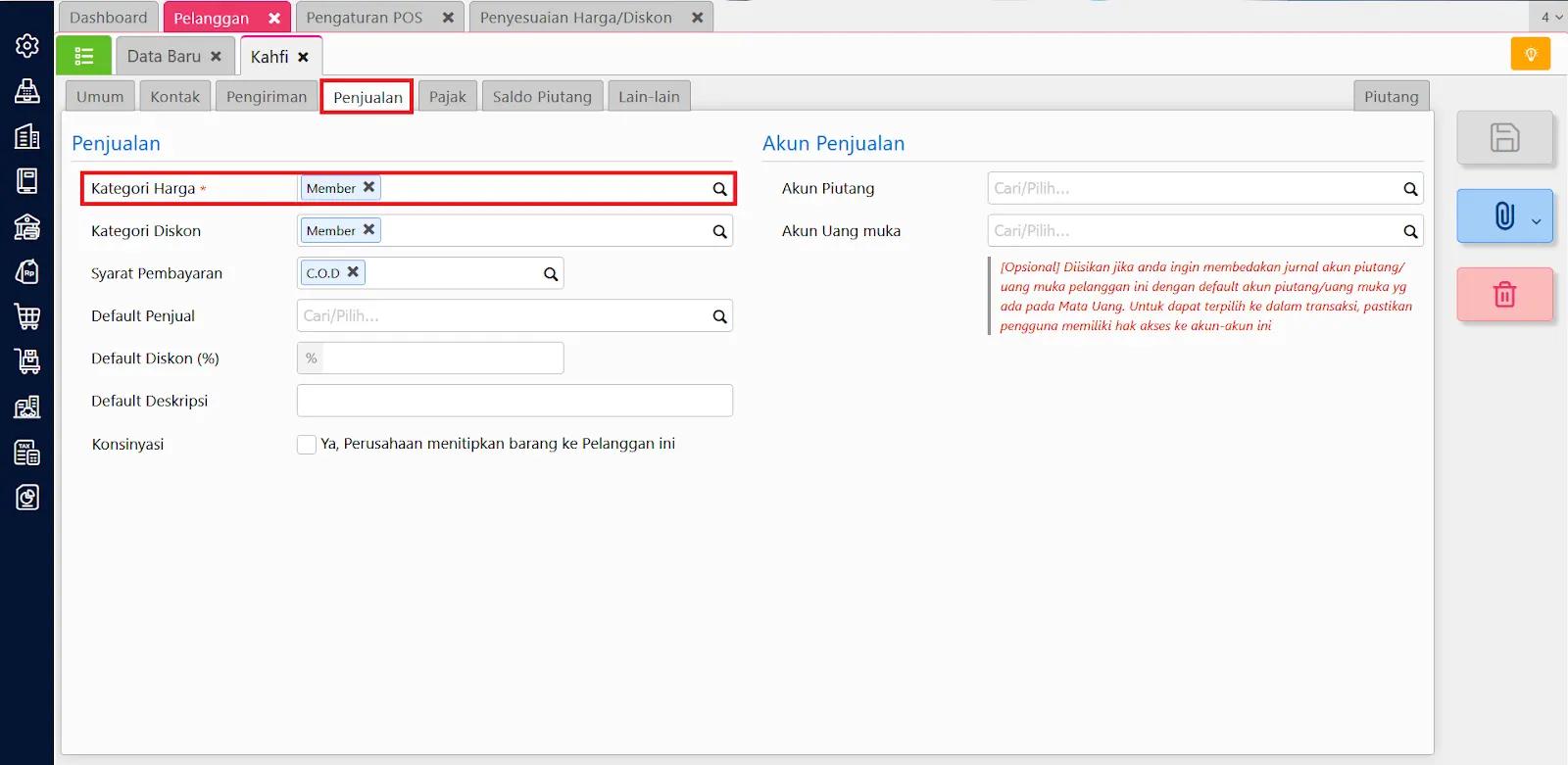 menyesuaikan harga jual